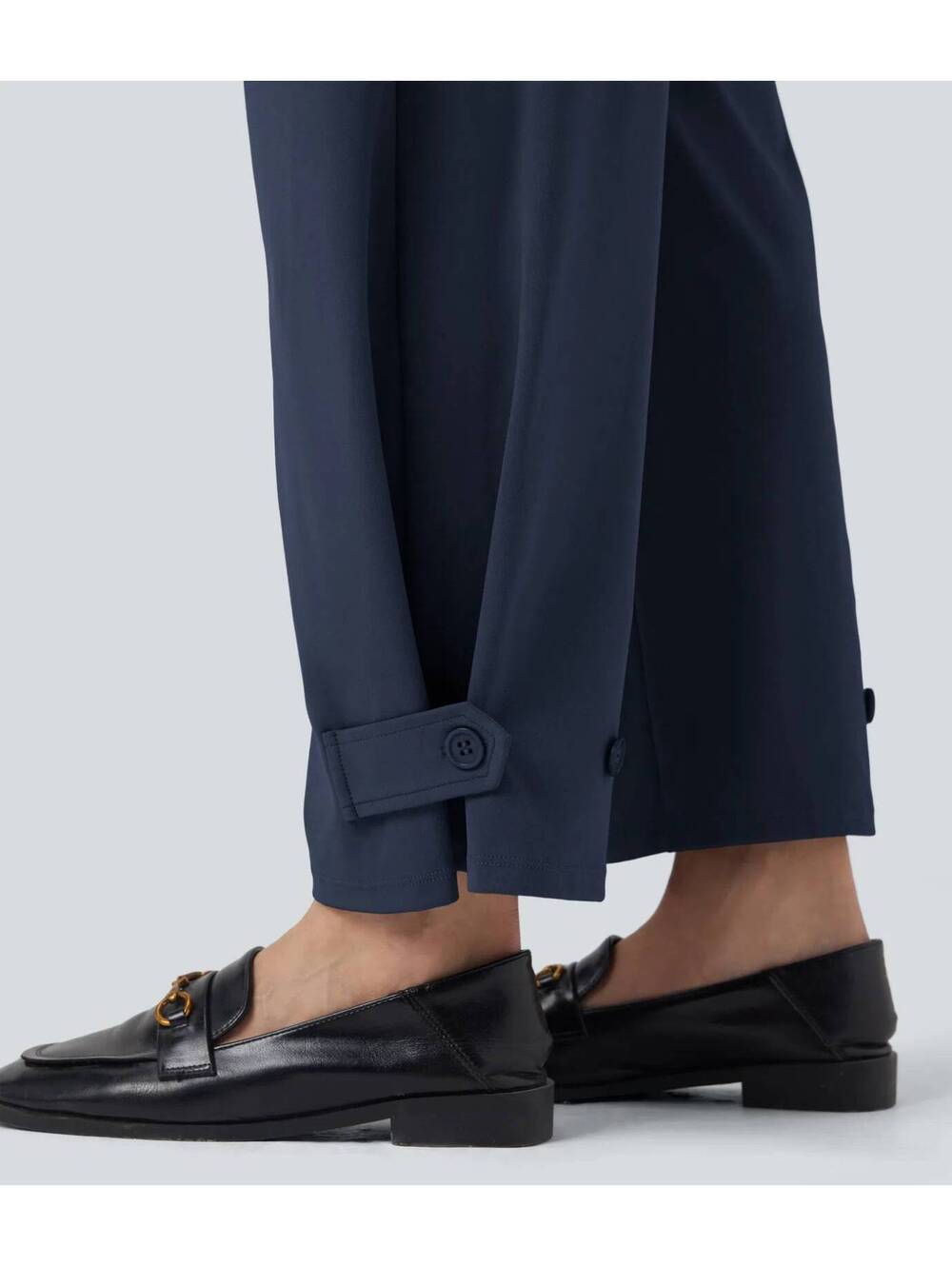 Halara Flex DayStretch Mid Rise Adjustable Pant Width Work Tapered Pants Size S - Picture 8 of 9